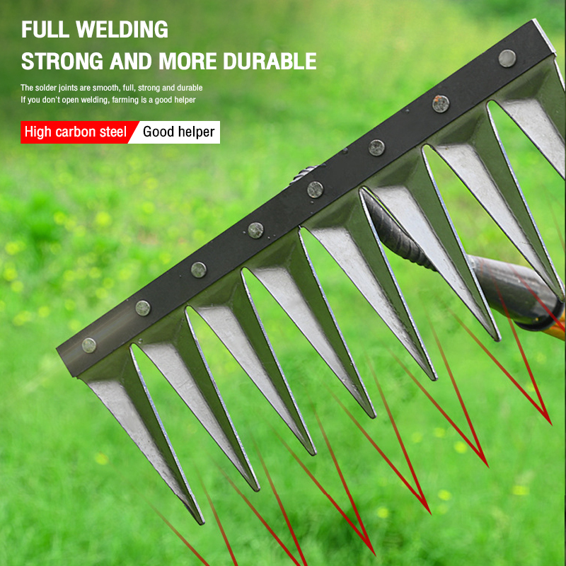 5/7/8-Tooth Weeding Rake - Double Reinforced Garden Tool for Soil ...