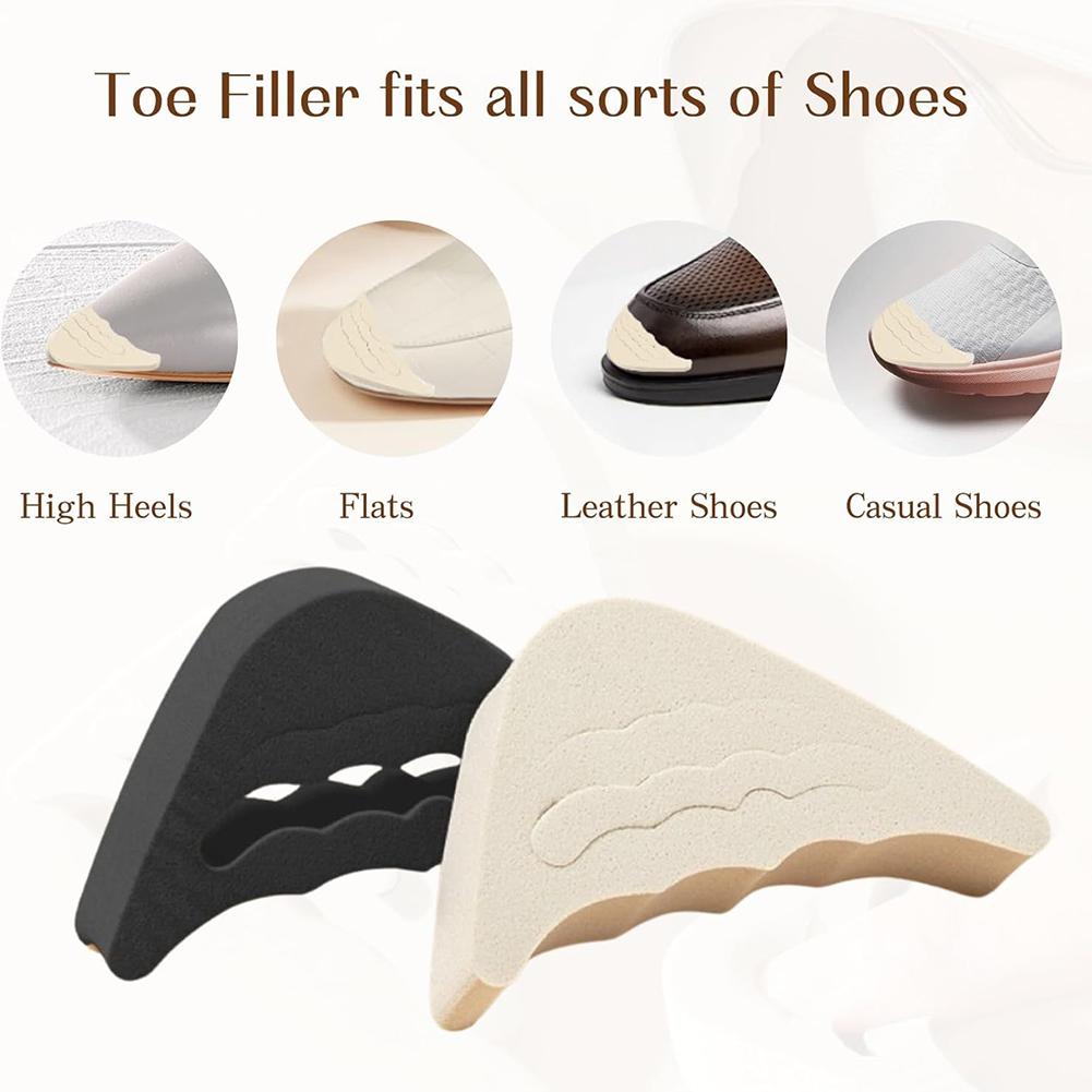 1 Pair Reusable Sponge Half Insoles, Adjustable Toe Plug Inserts for ...