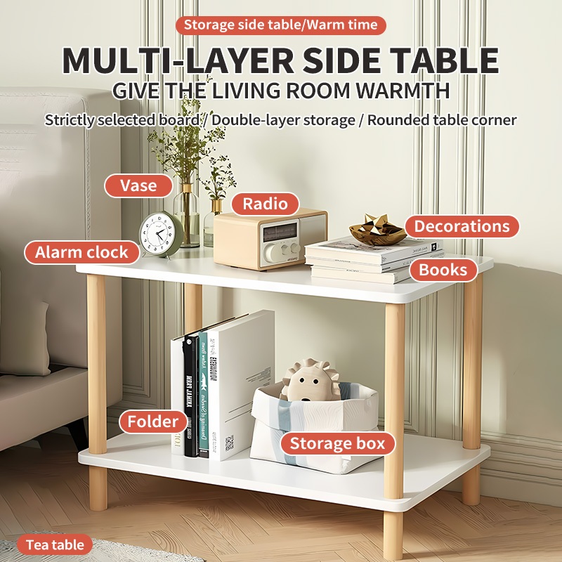 Nordic Bedside Table Coffee Table Small Modern Sofa Side Table Storage ...