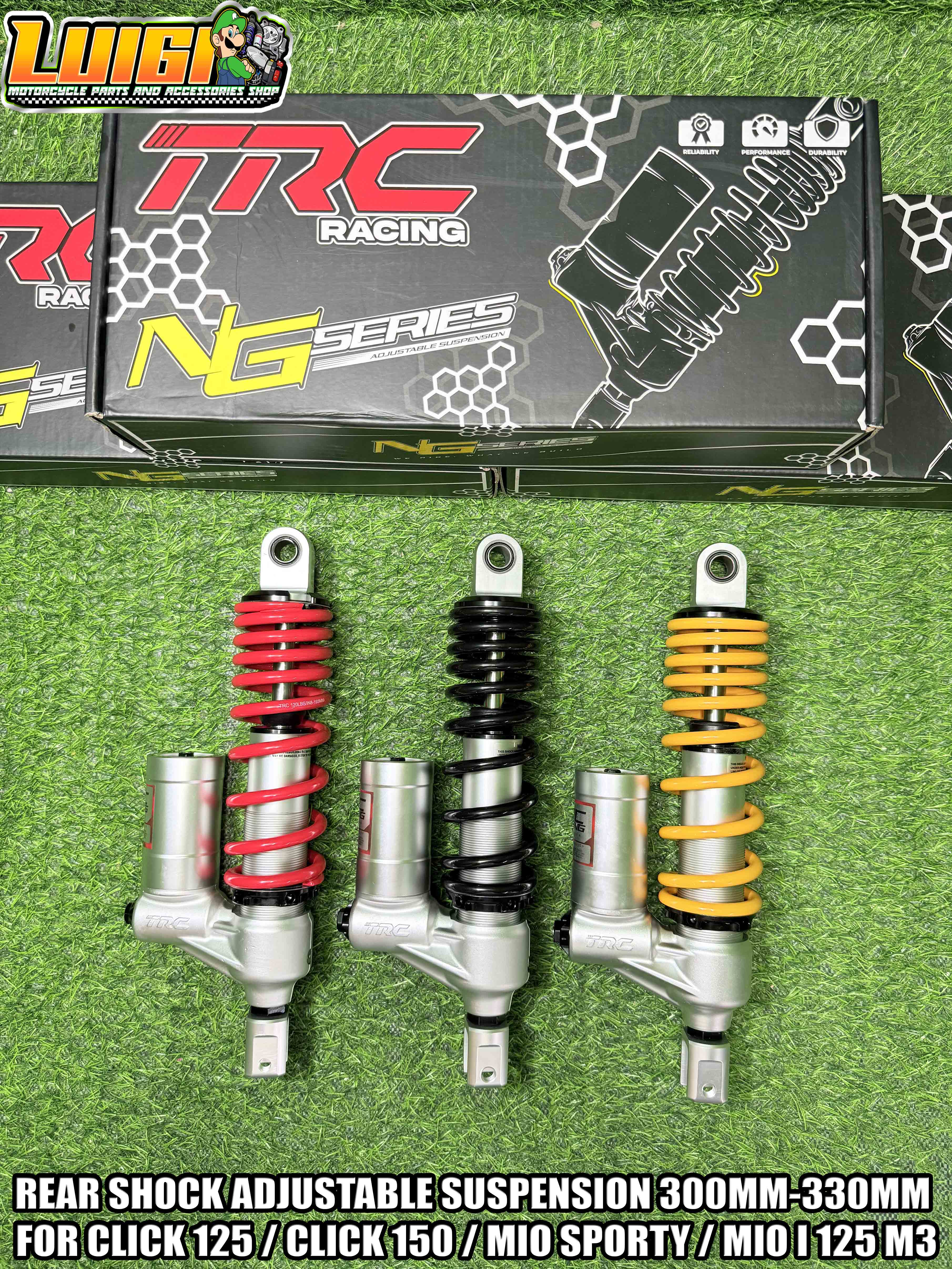 TRC RACING CLICK 125/ CLICK 150/ MIO SPORTY/ M3 REAR SHOCK ADJUSTABLE ...