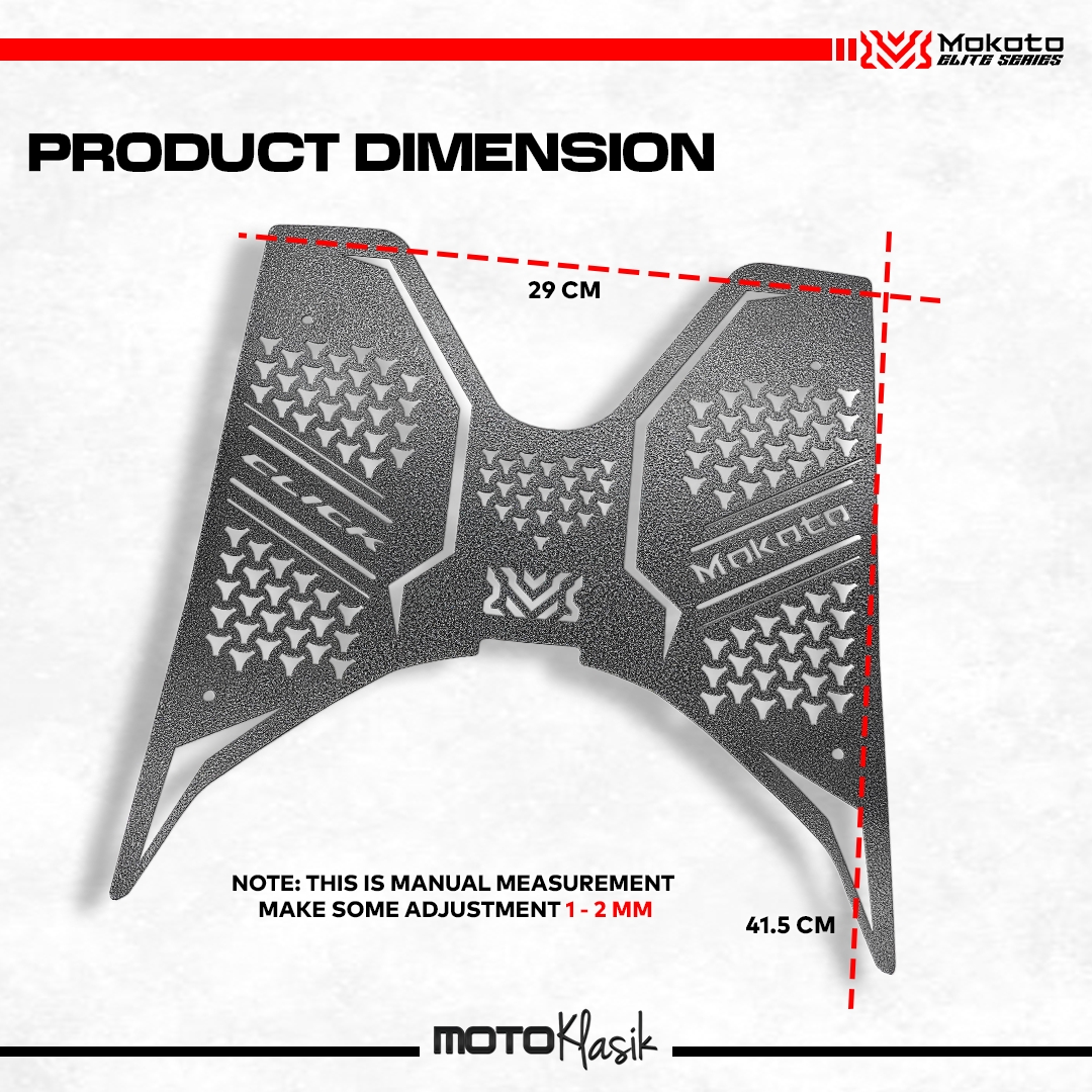  MOKOTO ELITE SERIES CLICK V2/V3/V4 STAINLESS PLATE FOOTBOARD MATTING Bildidee 