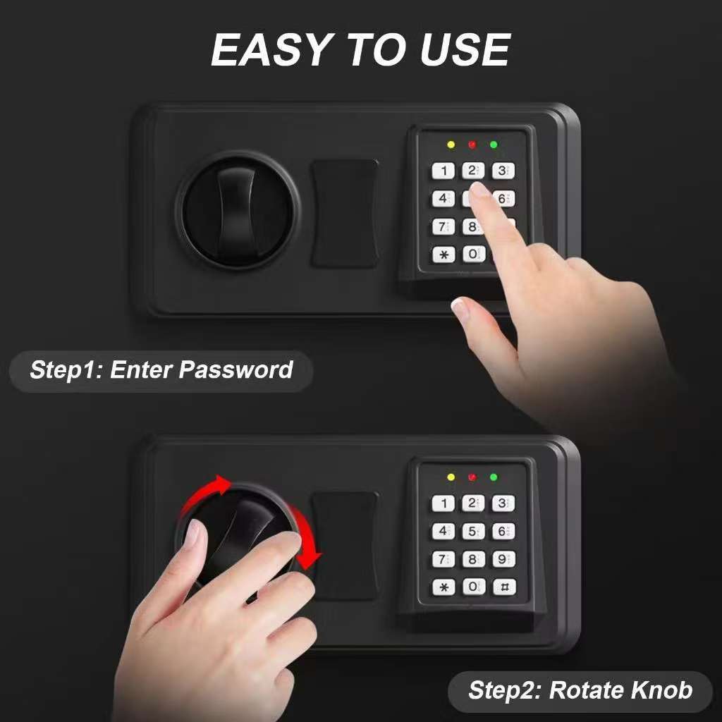 Security Safe Box Fireproof All Steel Digital Electronic Keypad ...