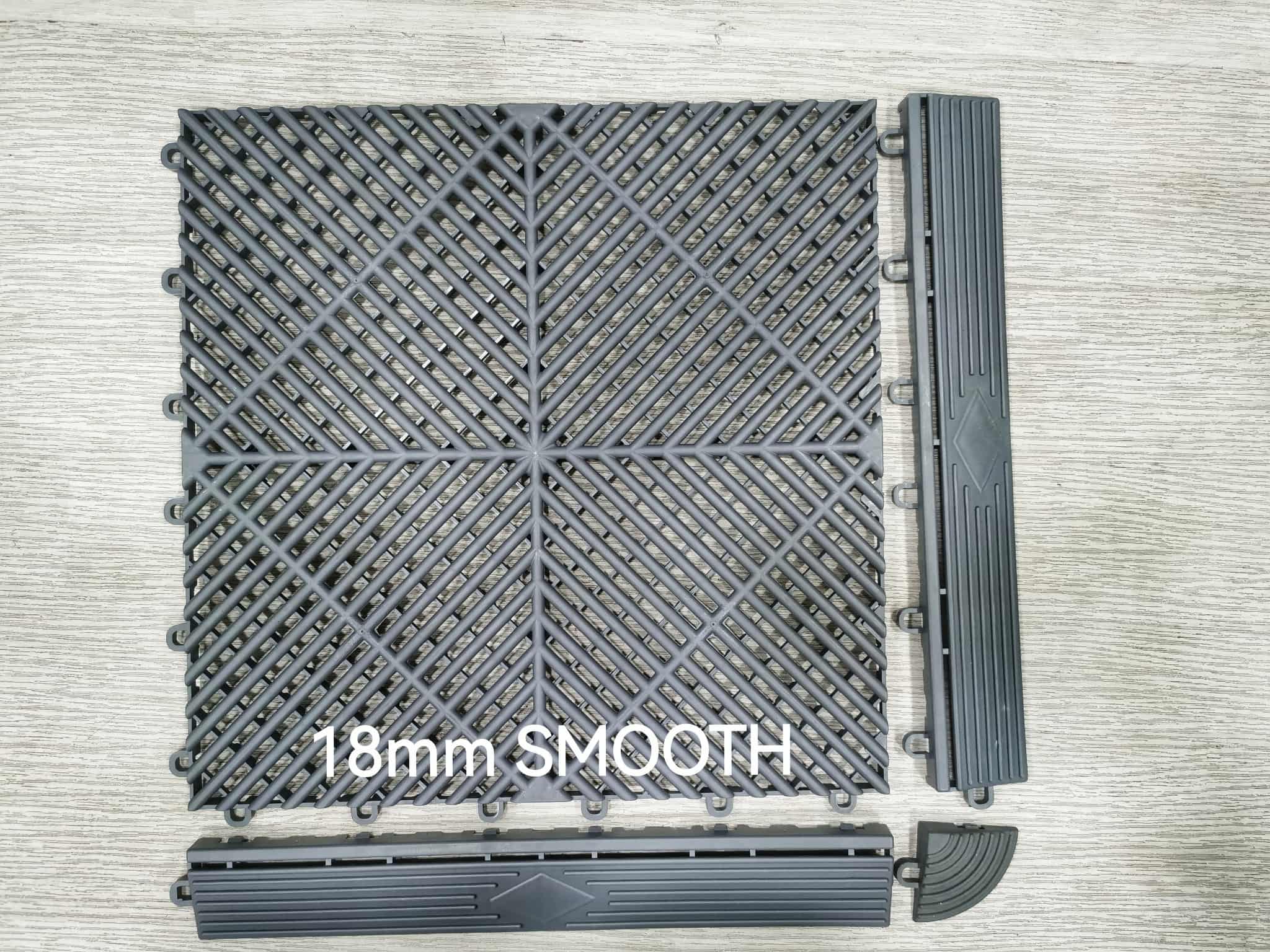 A.Side ramp for 18mm Grid tiles Garage Floor Mats Car Wash Room Floor ...