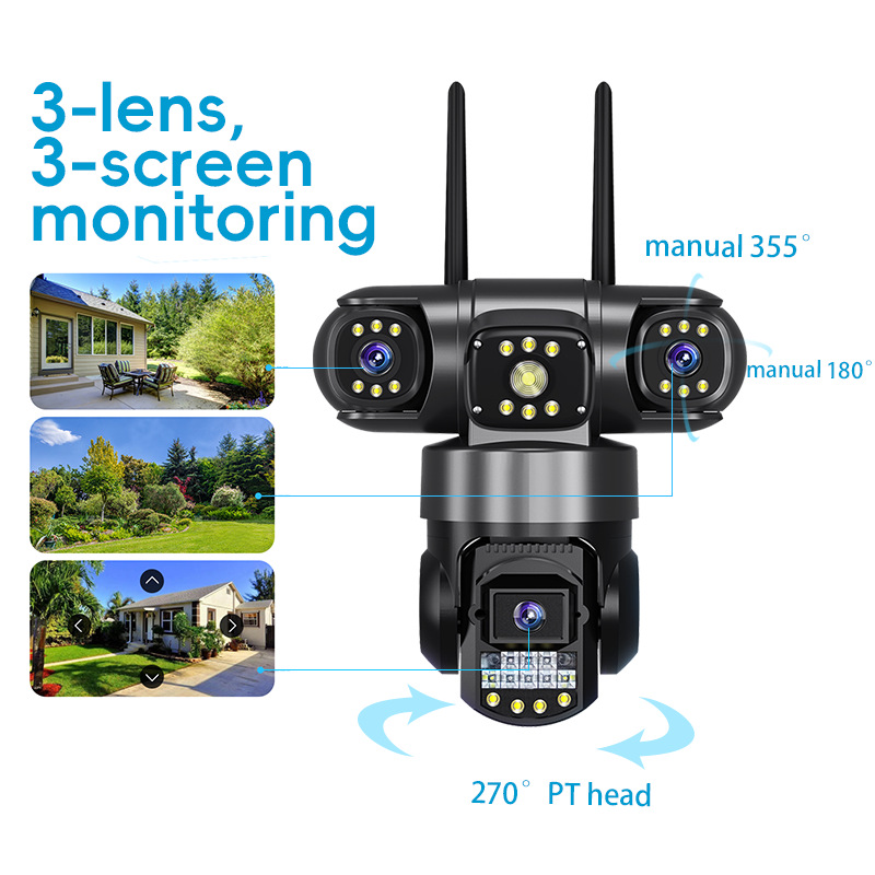 GeRRiT V380 PRO Telecamera Di Sorveglianza 4G WiFi 8MP – Doppia Lente, PTZ, Visione Notturna, Impermeabile IP66 - 4