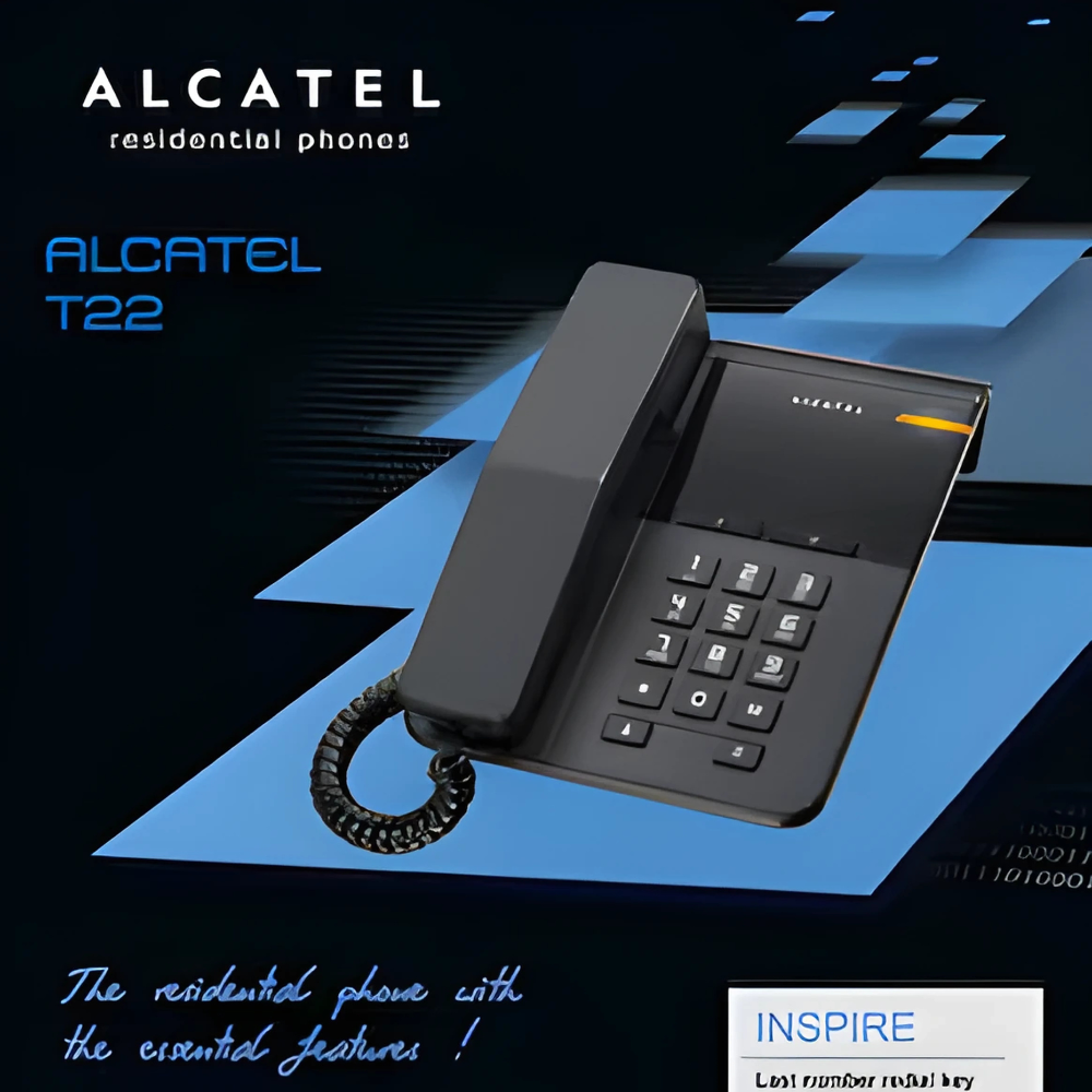 Alcatel T22 Corded Landline Phone with Redial Key, LED Ringer, Volume ...