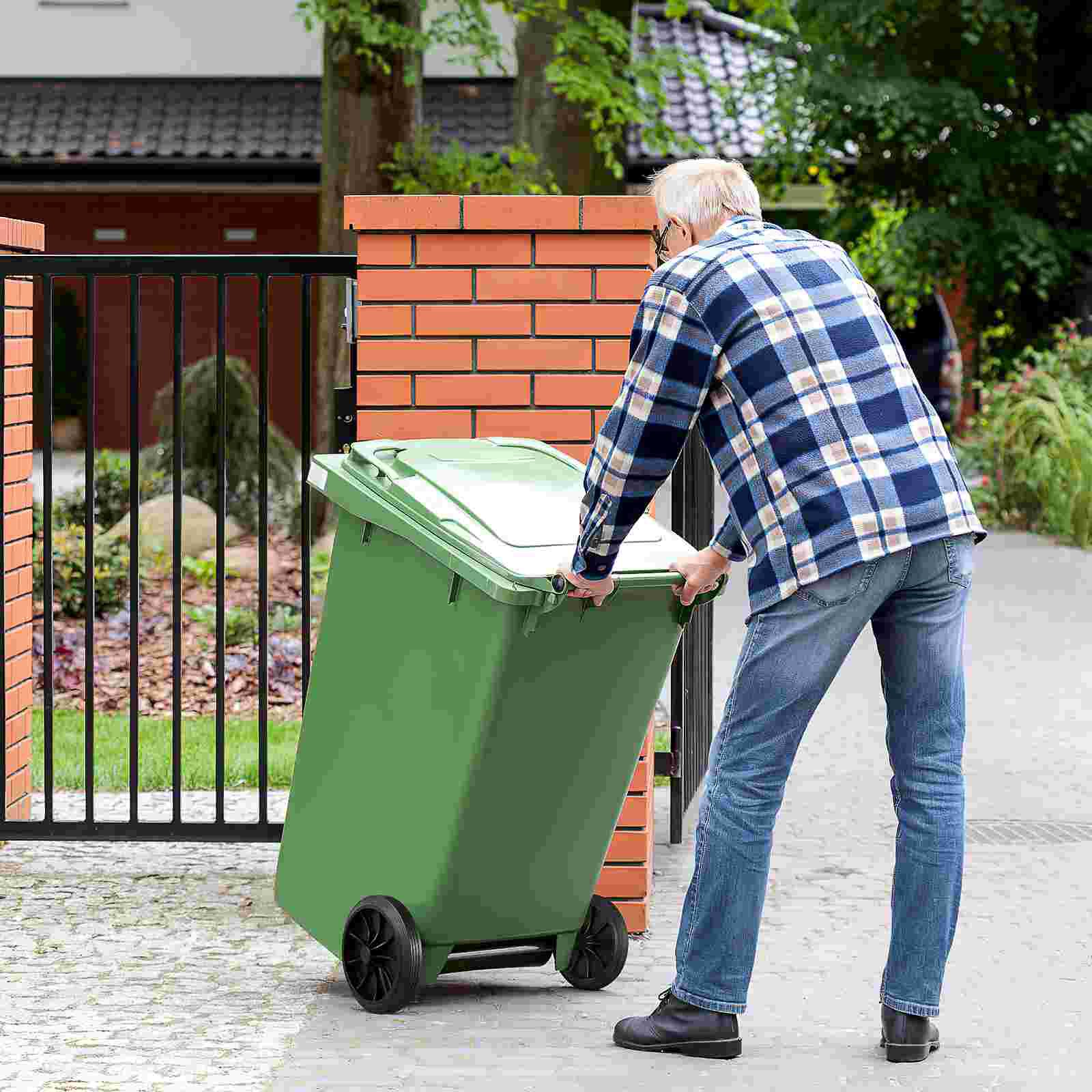 Universal Rubber Trash Can Wheels Trash Bin Wheel Garbage Bin Wheel For ...