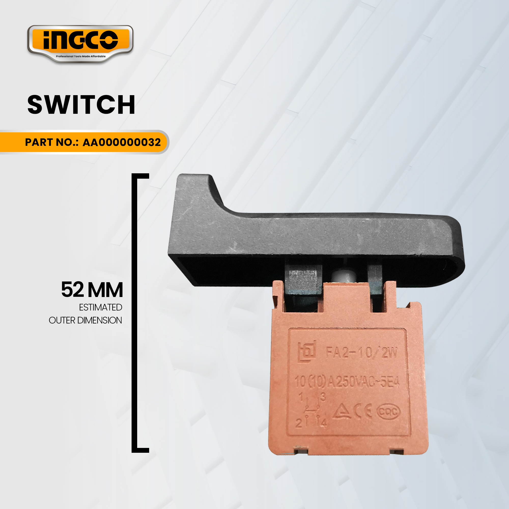 INGCO AA000000032 Switch for PDB13008 Demolition Breaker 1300W | Shopee ...