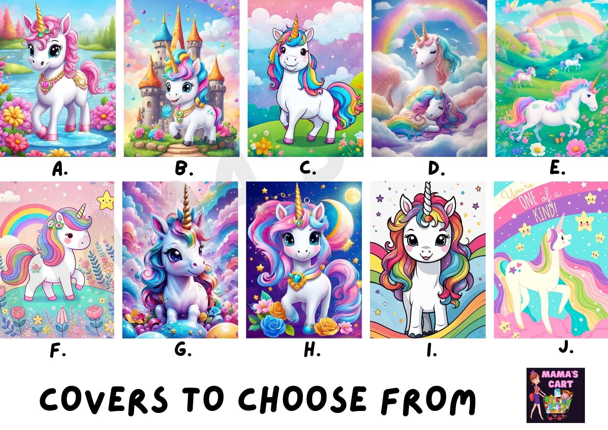 Unicorn Coloring Book for Kids with FREE Resealable Pouch Gift Ready ...