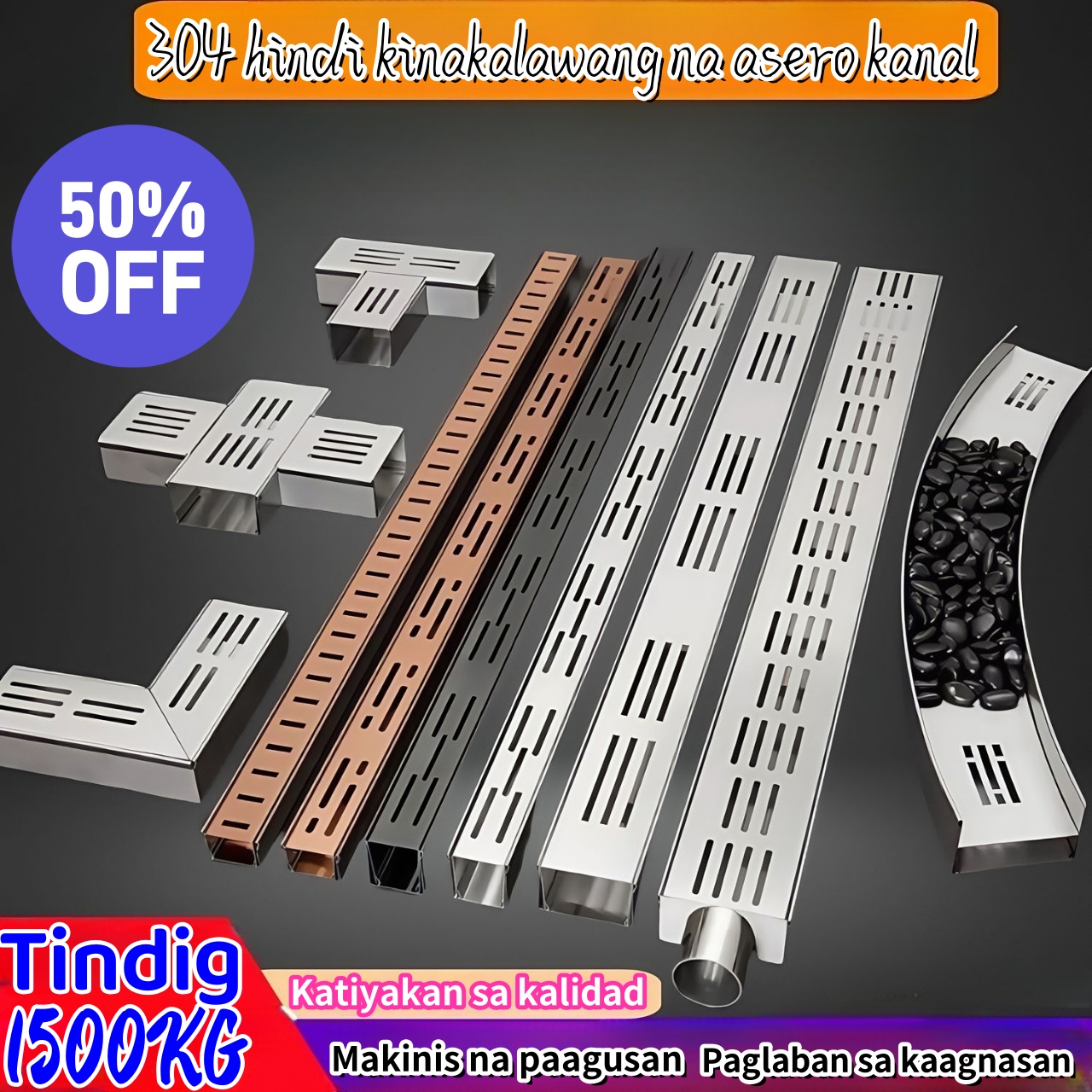 Outdoor Balcony Drainage Gutter 304 Stainless Steel Drainage Channel ...