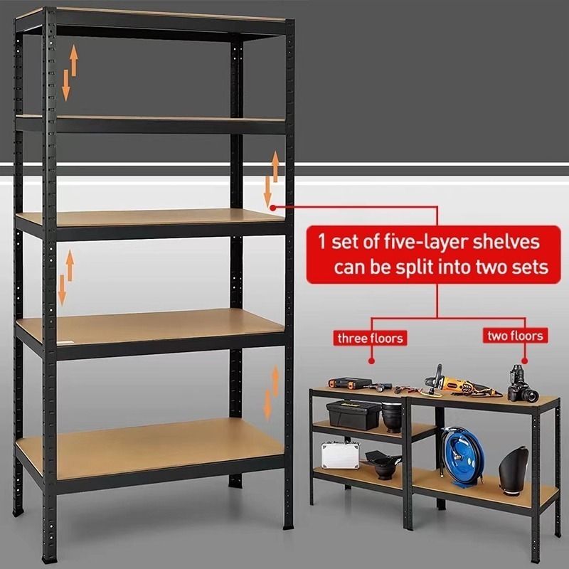 Metal Rack Adjustable Boltless 6/5/4 Tier Heavy-Duty Steel Rack Anti ...