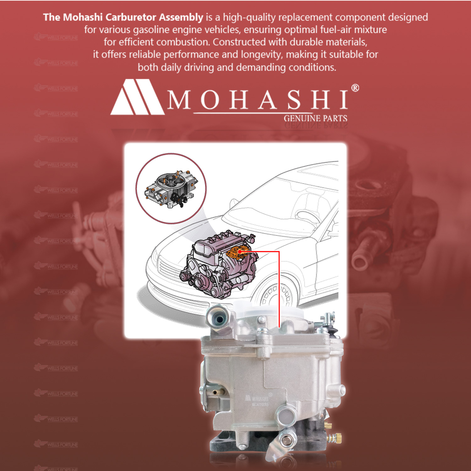 TOYOTA 4K WITH ADAPTOR CARBURATOR ASSEMBLY MOHASHI 21100-24035 ...