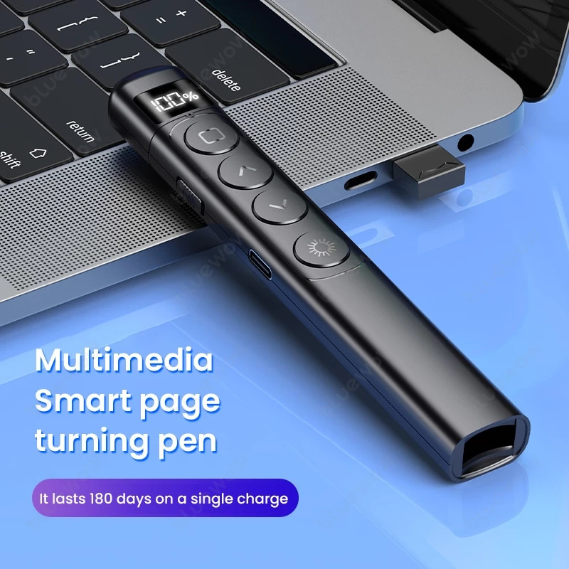 2.4GHz Laser Pointer Clicker for Powerpoint Presentation Laser Light ...