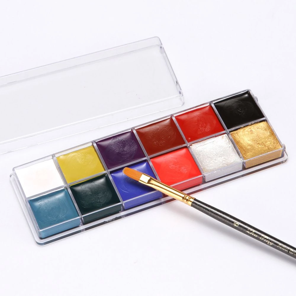 Face Body Paint Set 12 Colors Professional Makeup Palette Safe ...