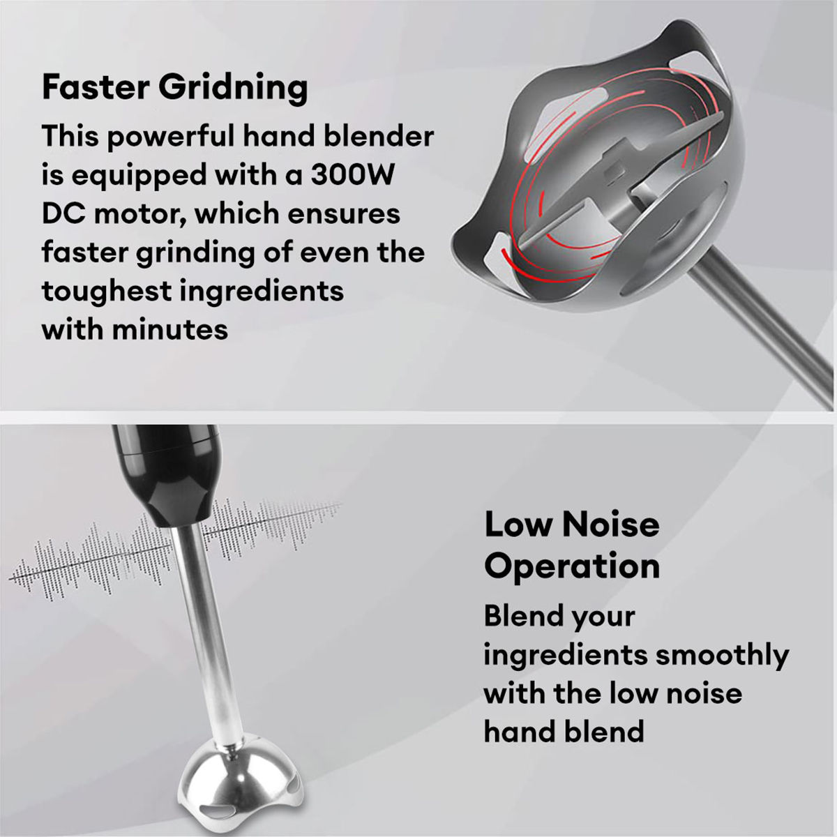 Sonifer Hand Blender SUS 304 Stainless Steel Electric Baby Food ...