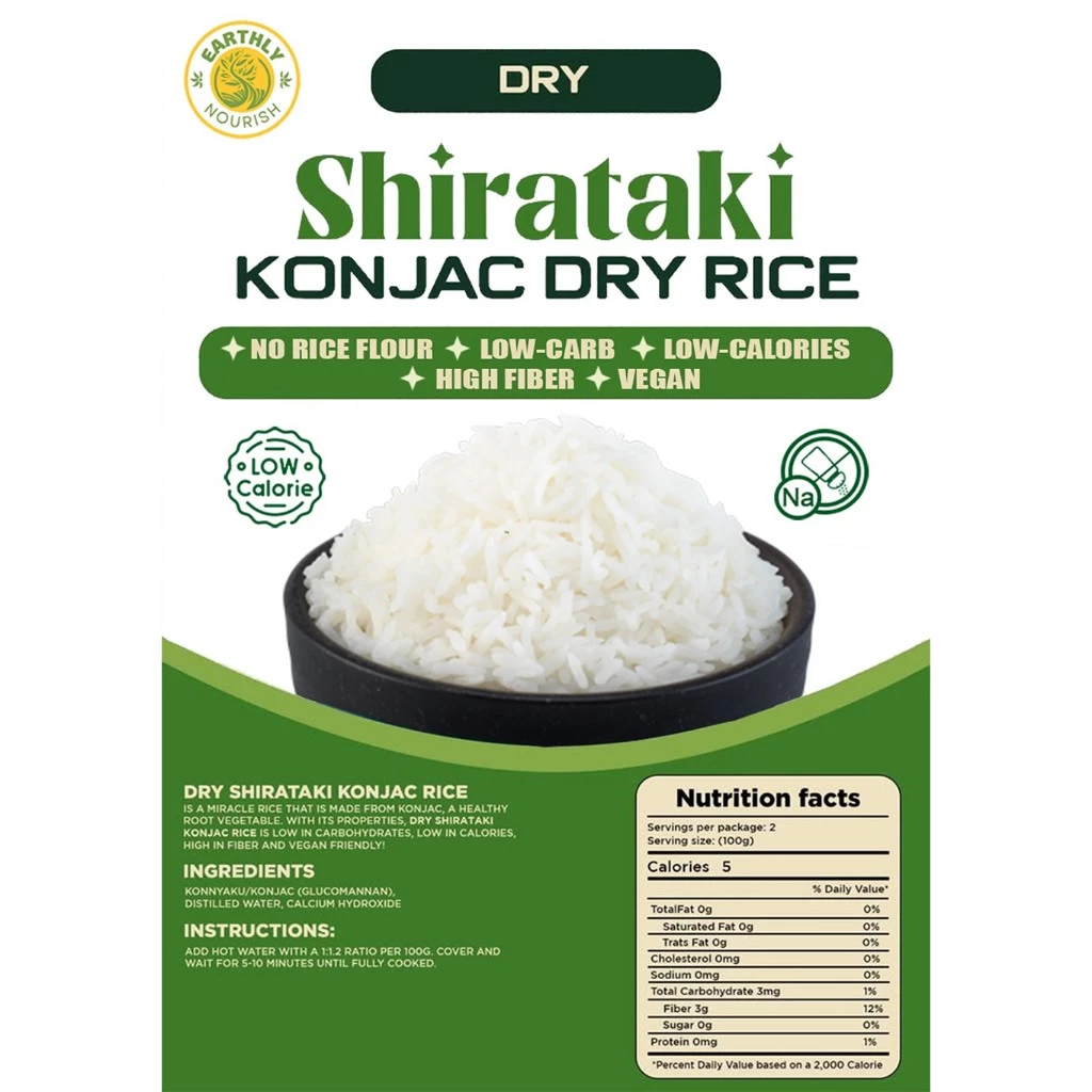 Diva Organics Shirataki Rice and Noodles - Keto-Friendly Substitute 1kg ...