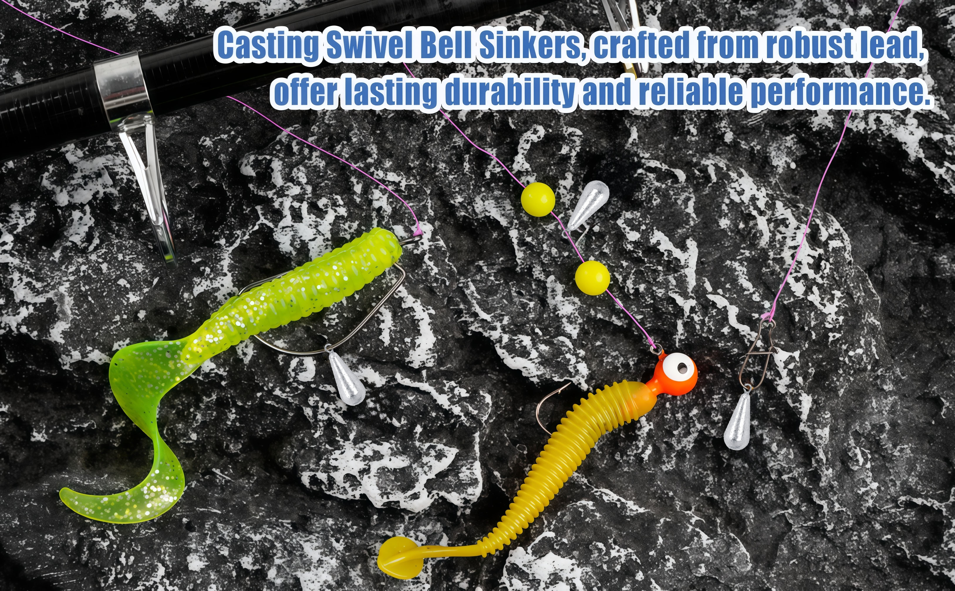 5G-80G Lead Sinker Copper Ring Sea Fishing Lead Sinker Tackle Sinker ...