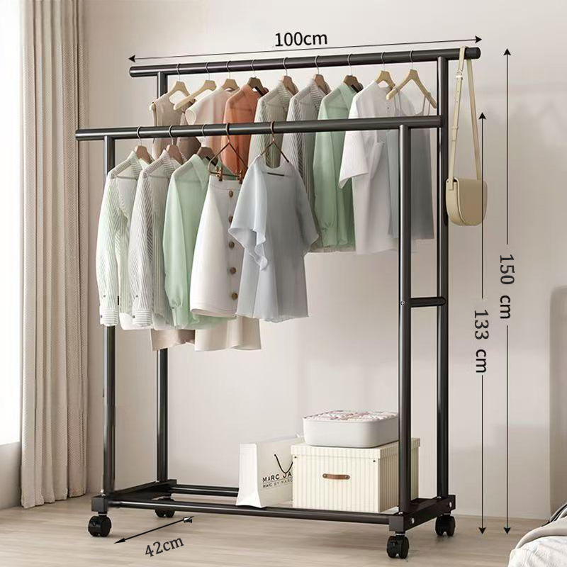 Bedroom clothes hanger Clothes drying rack Clothes hanger rack Floor ...