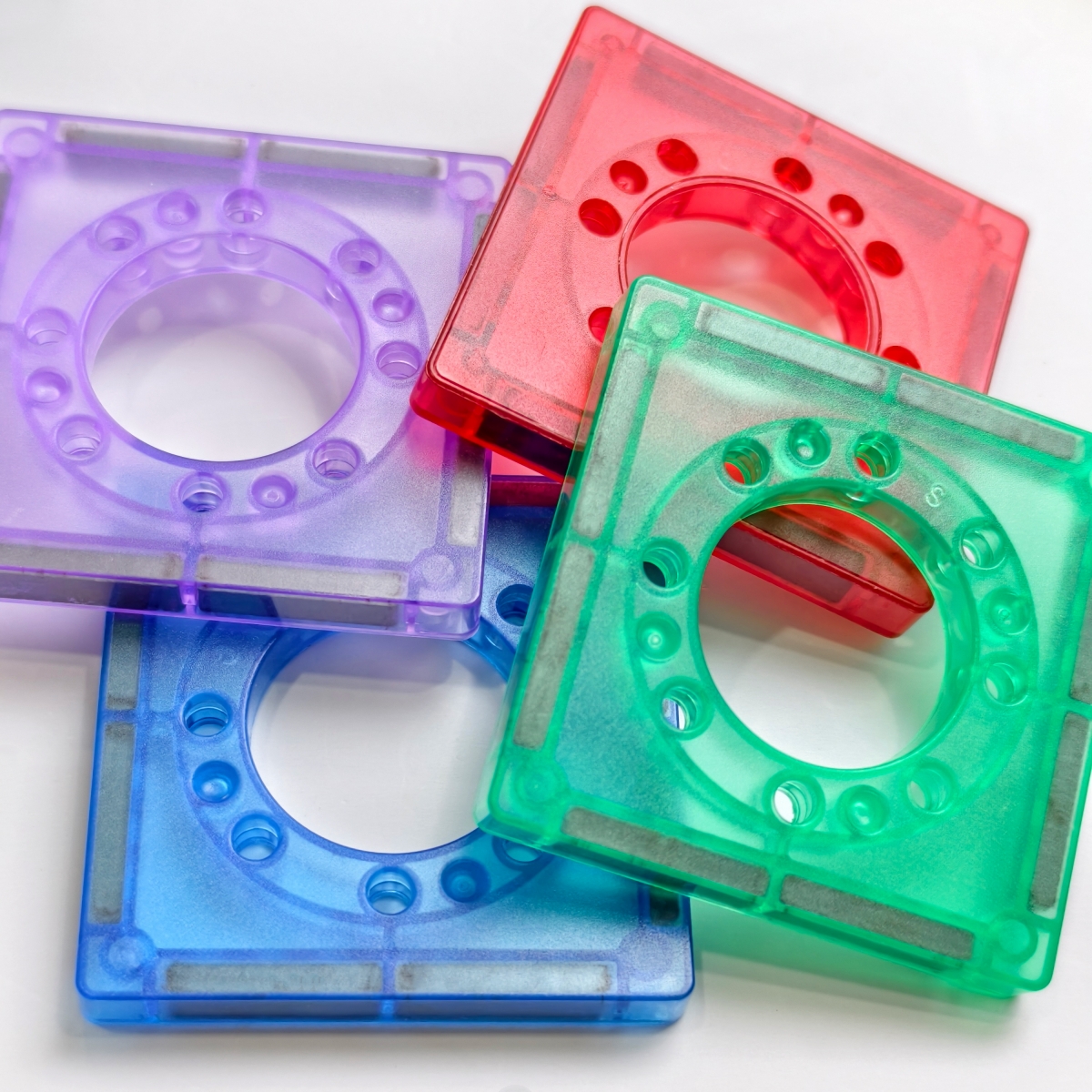 Magnet Marble Slide Toys Transparent Magnetic Tiles Race Track Building ...