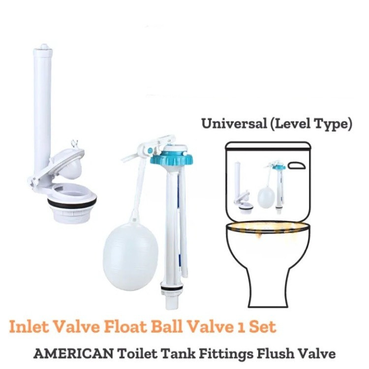 1 Set Toilet Tank Flush Valve with Inlet Valve and Float | Shopee ...