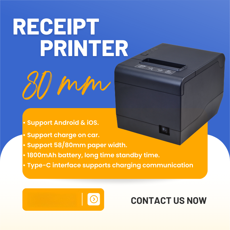80mm Direct Thermal Receipt Printers with Auto Cutter, USB Serial ...