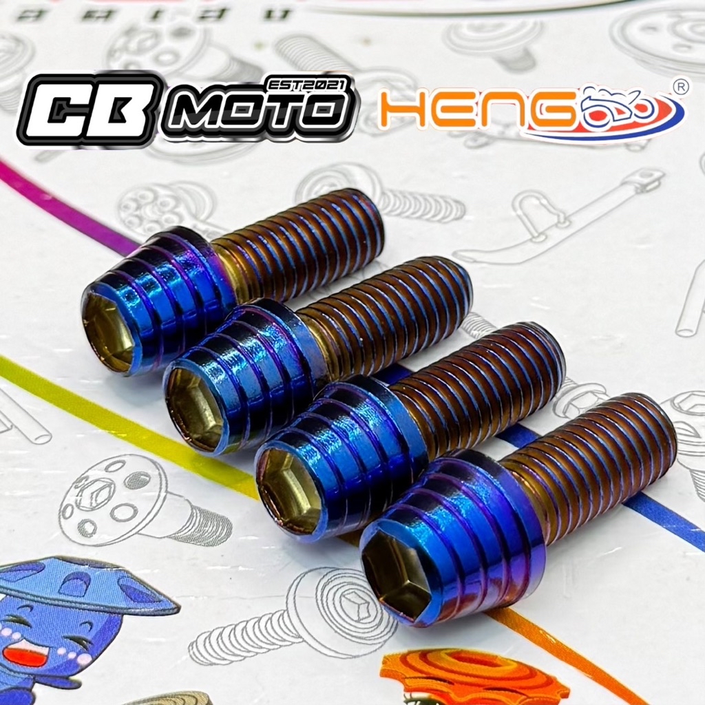 HENG INNER HEAD POST BOLTS FOR NMAX V2 & V2.1 SPIRAL CNC TITANIUM ...