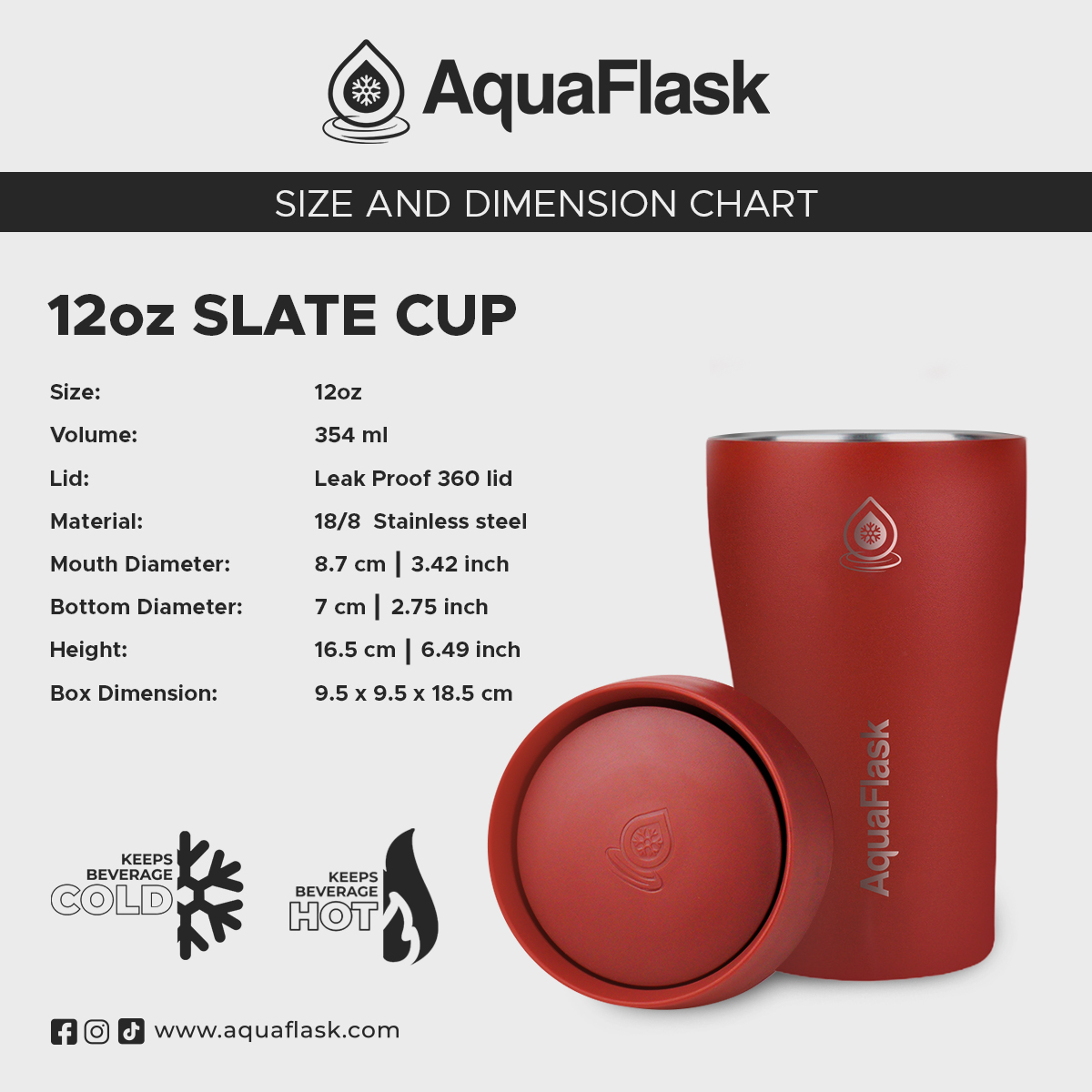 Aquaflask Slate Cup (12oz/16oz) Shopee Philippines