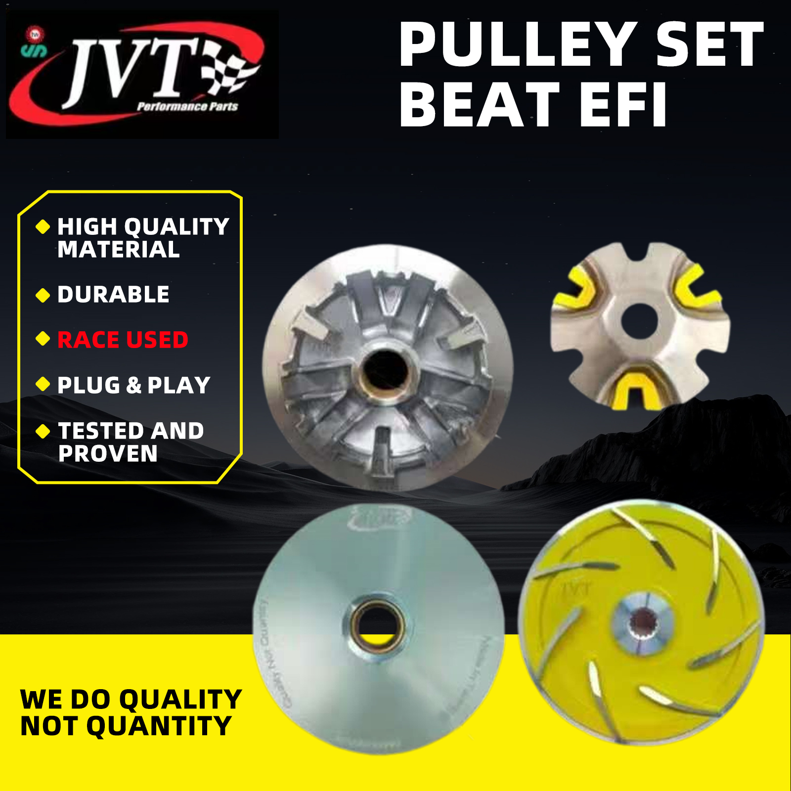 JVT Pulley Set 13.5 Degrees for CLICK125/150/MIO125 (m3)/BEAT EFi/MIO ...