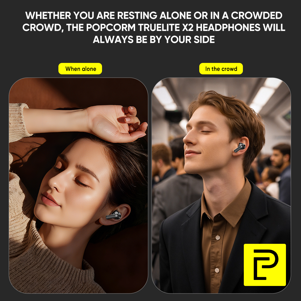 Popcorn Bluetooth Earphone HIFI BT6.0 TWS IPX6 Waterproof Noise ...