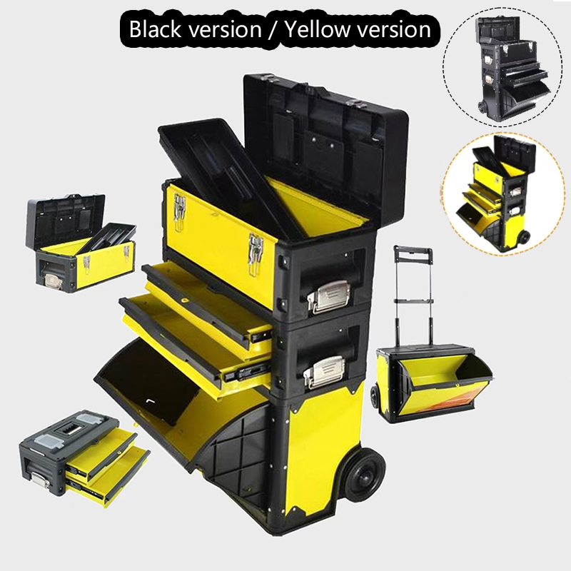 Multi Tool Box Trolley Type 3 in 1 Tool Box Toolbox W/ Wheels Hardware ...