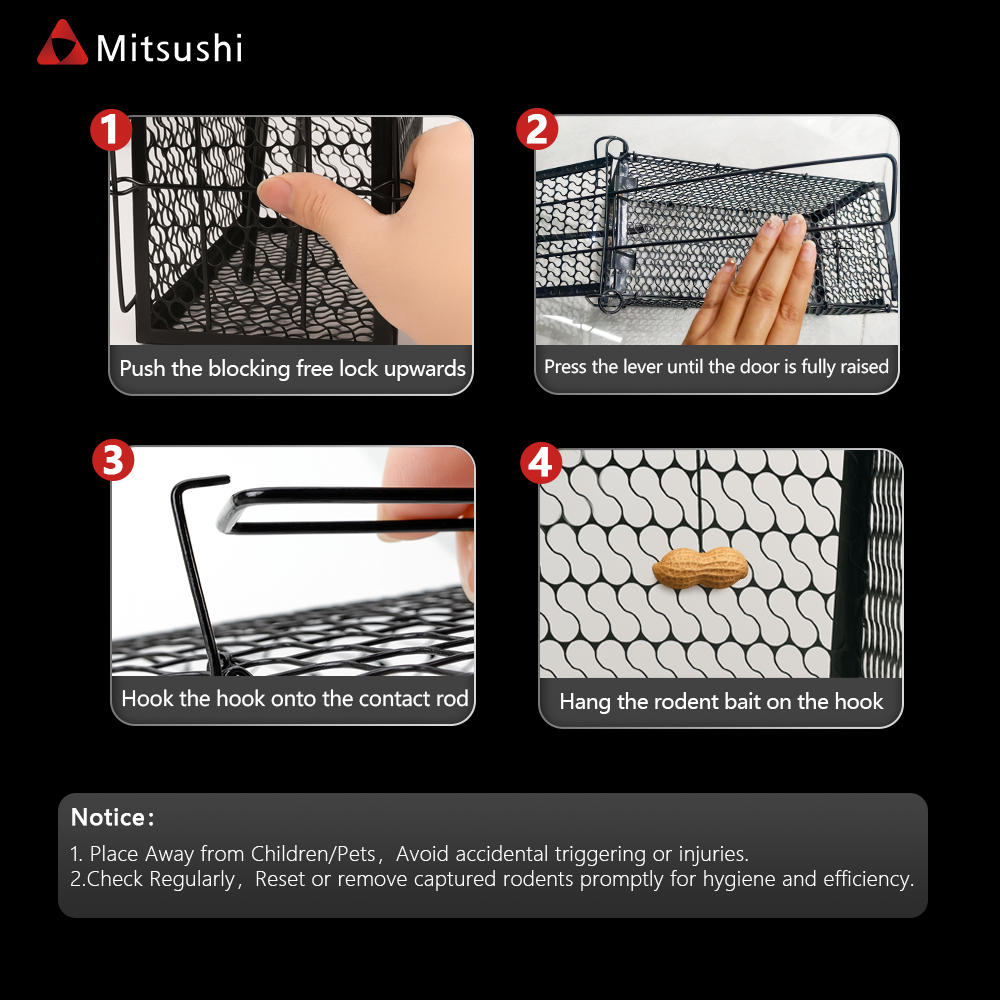 Fyseus by Mitsushi Rat traps Super sturdy rodent traps Small/Medium ...