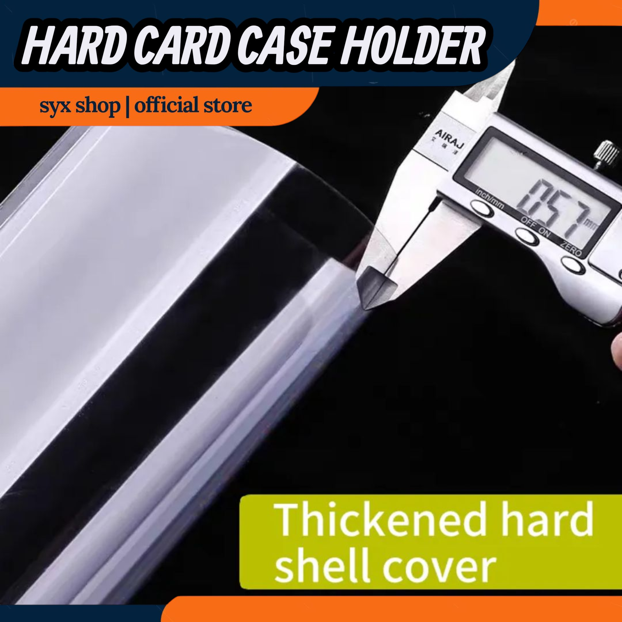 Transparent Hard Card Holder Card Case ID Makapal Id Holder Document ...