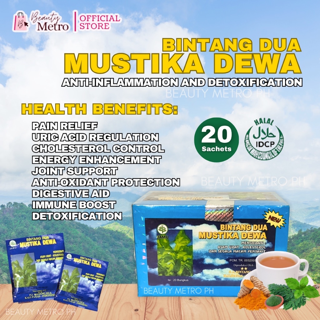 MUSTIKA DEWA HERBAL TEA 20 SACHETS IN 1 BOX INDONESIA BEAUTYMETROPH ...