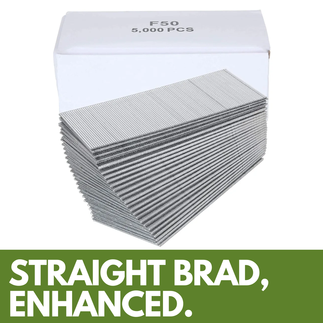 SITLDY 18-Gauge Galvanized Brad Nails – 1-1/4" Length, Brown T-Head, 1000-Pack, Rust-Resistant For Pneumatic & Electric Nailers, Trim & Finish Work