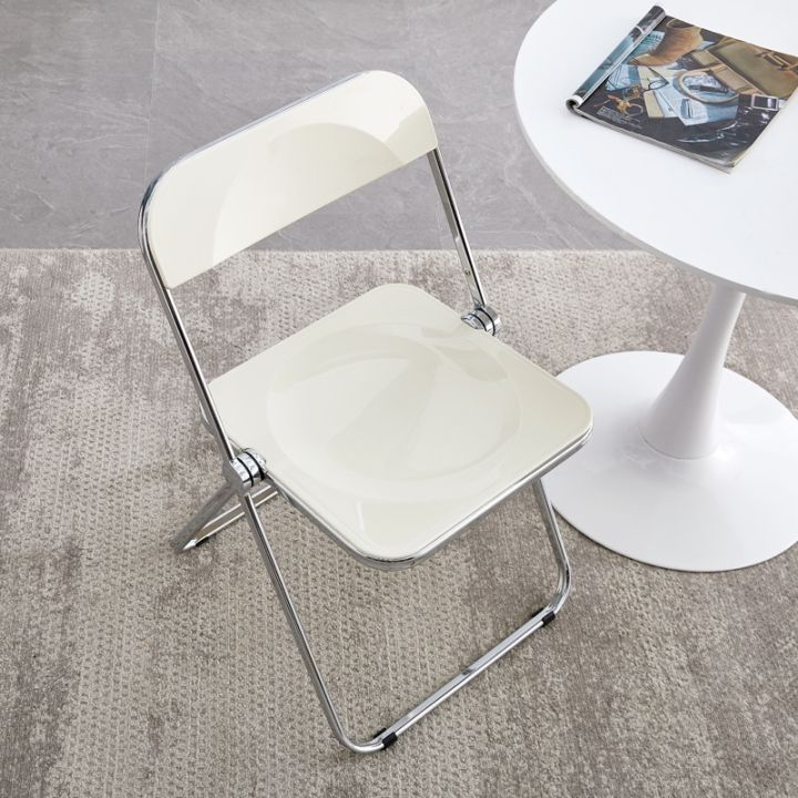 Novia Nordic Folding Chair Transparent Coffee Chair Catering Plastic ...