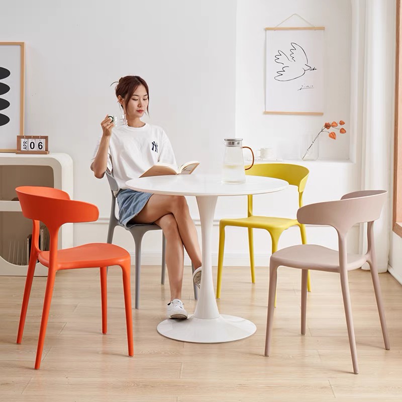 Novia Nordic Horn Chair Chair Dining Stackable Plastic Chair Home Chair ...