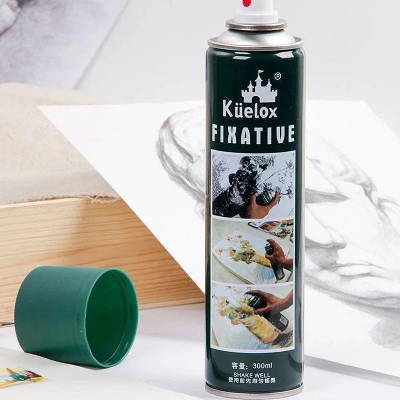 180/300ml Fixative Spray for Drawing Sketching Gouache Spray Waterproof ...