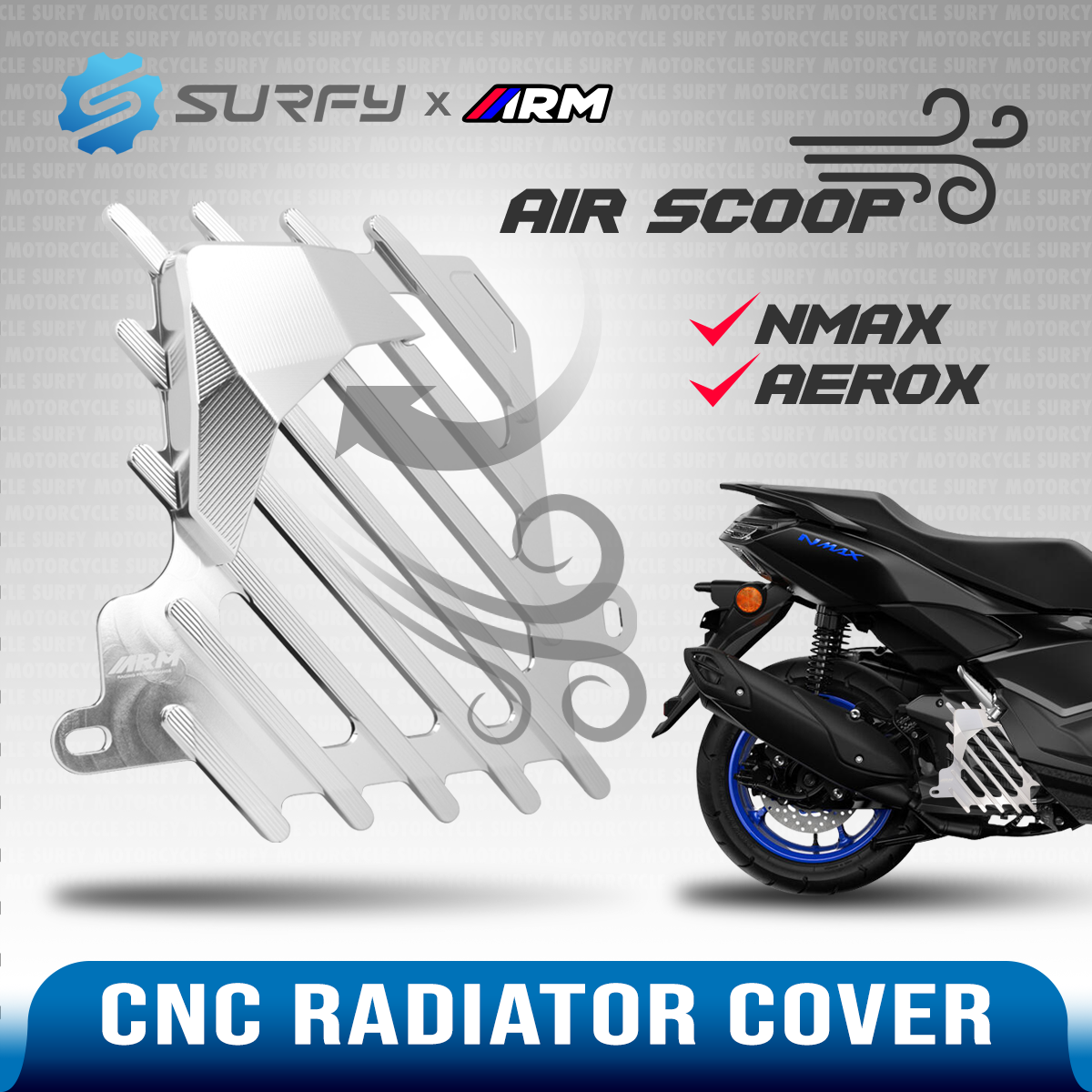 ARM Radiator Cover 6061-T6 Aluminum CNC Heavy-Gauge Airflow Design For ...