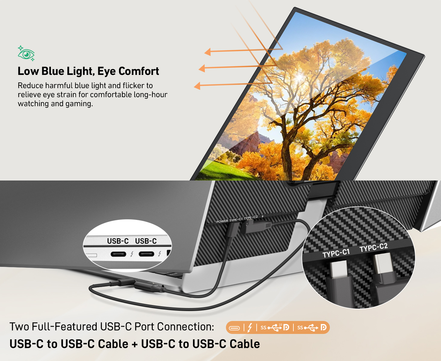 14in Laptop Extended Screen FHD 1080P IPS Dual Ultra-light Portable ...