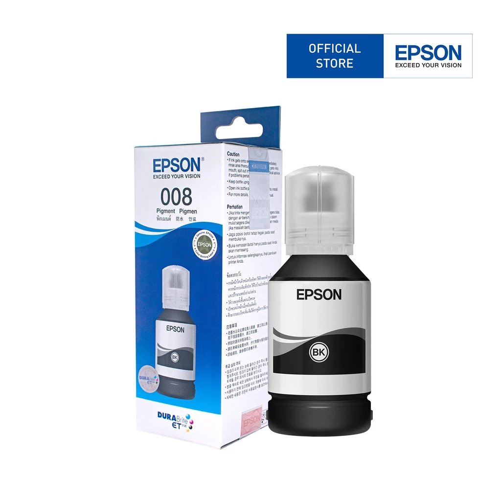 Epson 008 Pigment Ink Set for EcoTank Printers – Sharp, Clear, Water ...