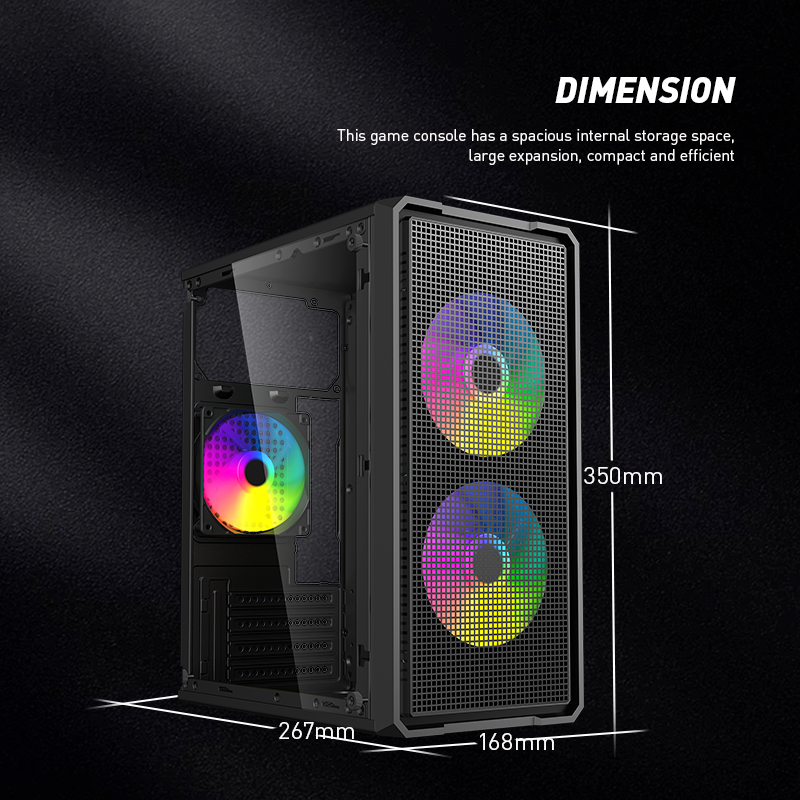 Esgaming PC Case MATX Case Gaming Case With Tempered Glass Seaview ...
