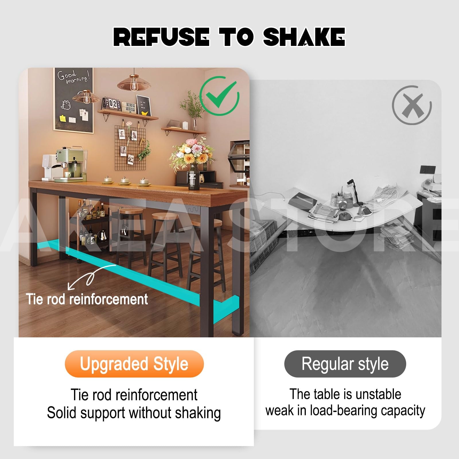 160/180cm Bar Table With Chair Family Living Room High Foot Table Long ...