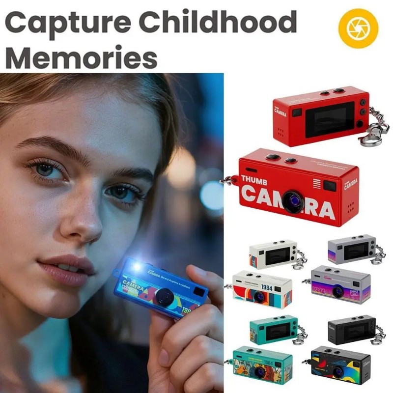 Mini Keychain Thumb Camera With 1080P HD Video Recording Retro-style ...