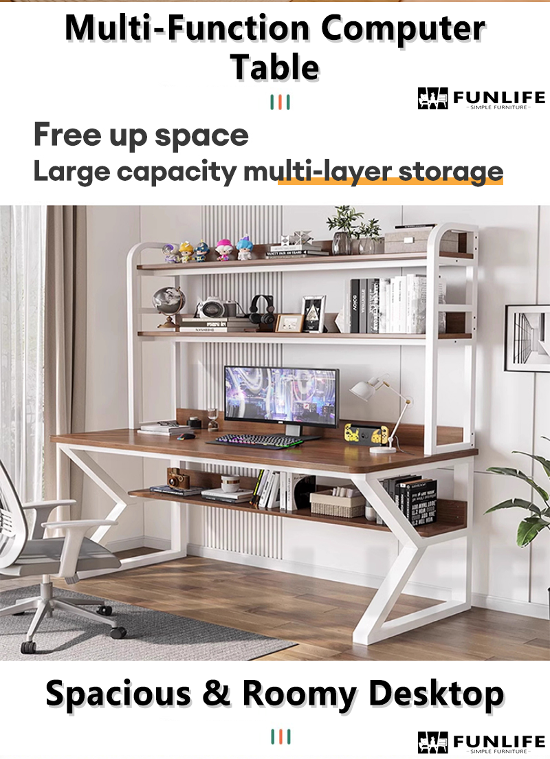 Study Table Pegboard Computer Table Multiple Storage Areas With ...