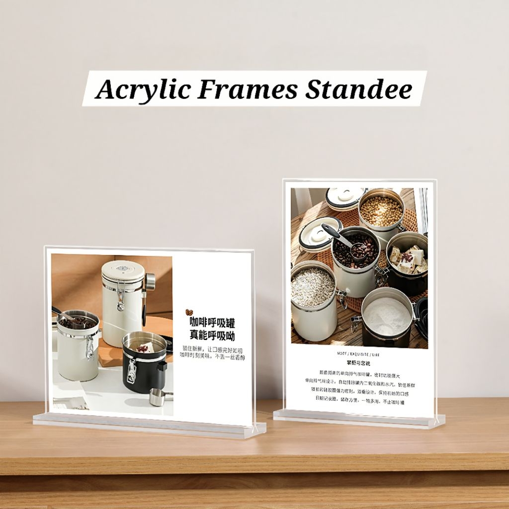 Multi-Purpose Acrylic Display Frame Acrylic Standing Frame for Photos ...