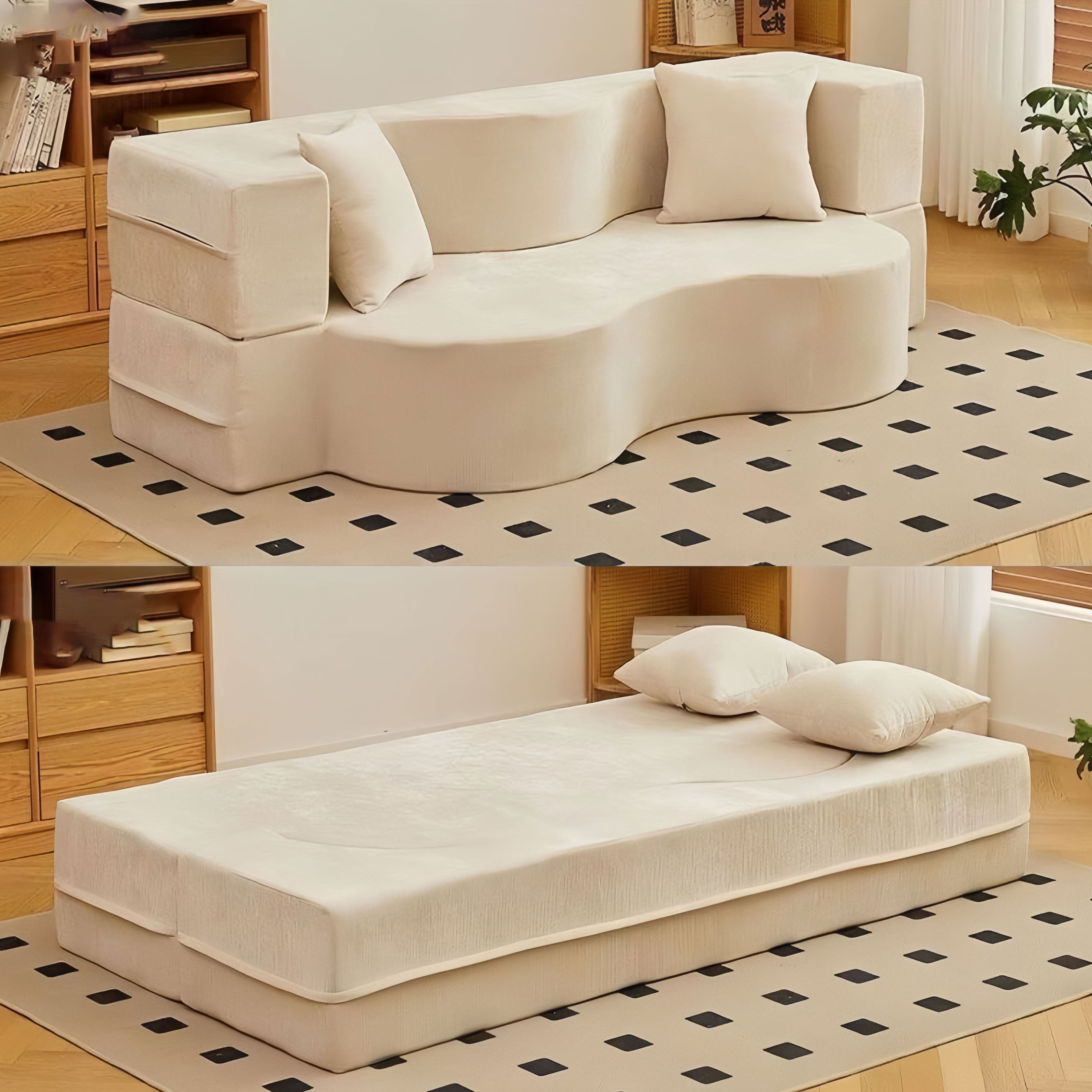 Four in one sofa bed, memory sponge, with detachable and washable sofa ...