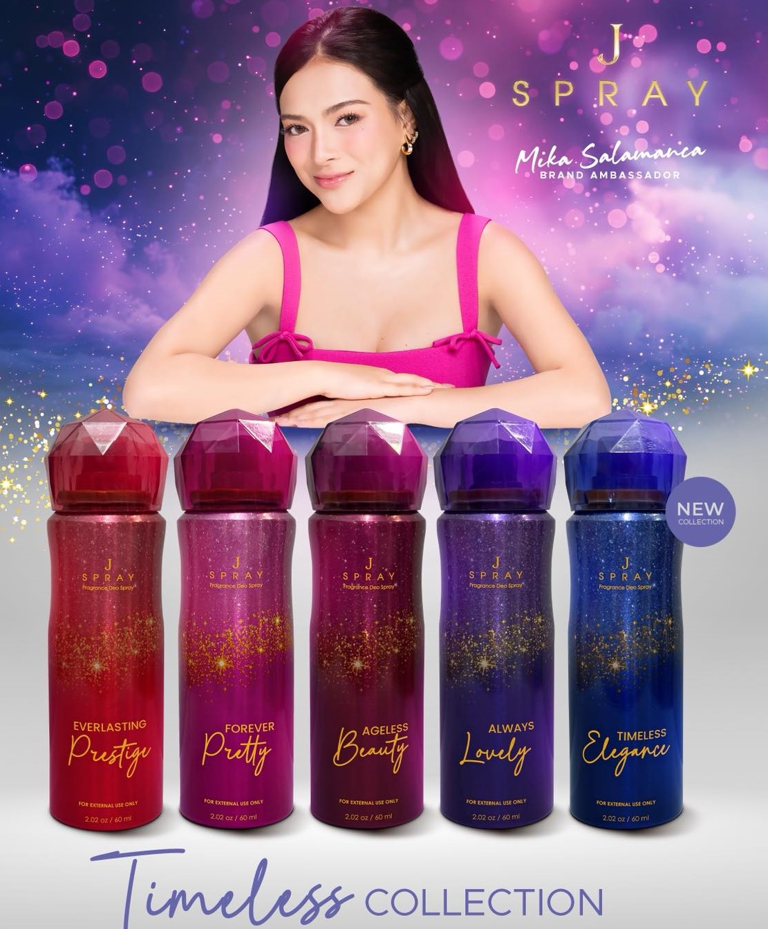 J spray Everlasting prestige, Forever pretty, Ageless beauty, Always ...