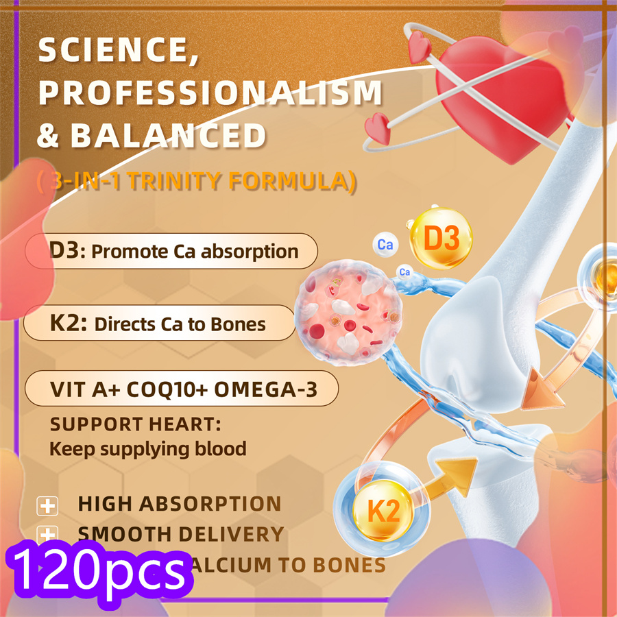 Vitamin D3+K2 Capsules for Teeth,Bone,Joint & Heart Health Healthy ...