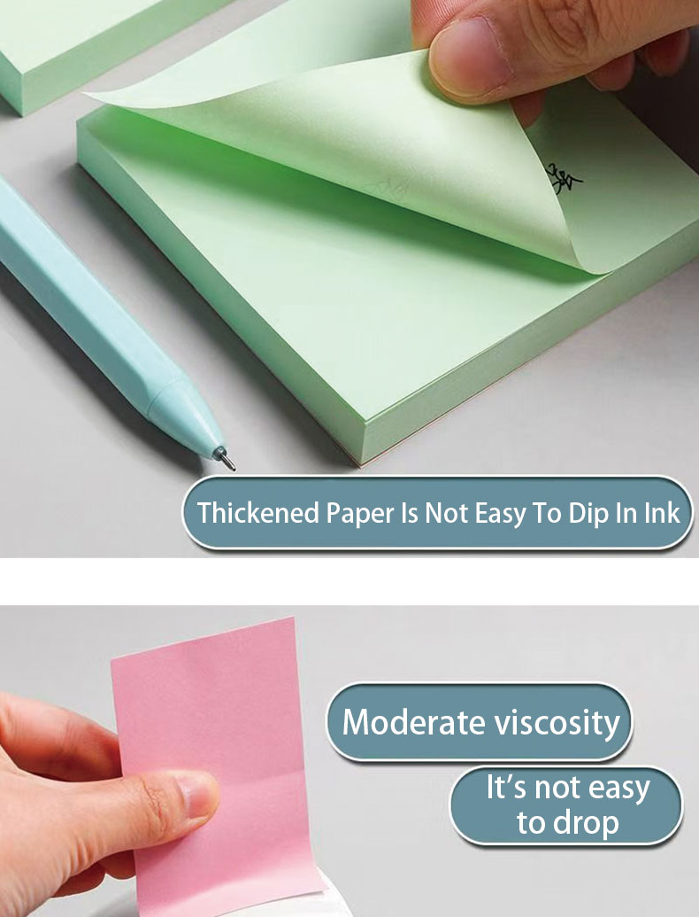 500Sheets Sticky Notes Colorful Thick Sticky Tape Office Message Note ...