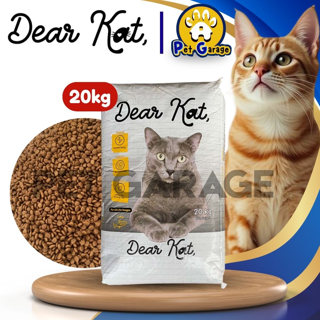 20kg Sack Dear Kat Cat Cats Dry Food All Stages Adult Kitten All Breed ...