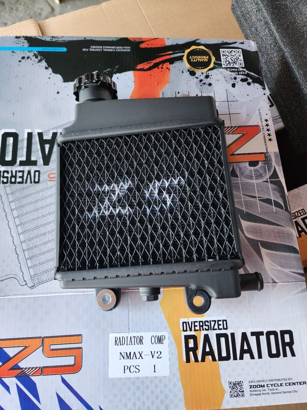 Z5 Alloy Radiator Big size Yamaha Nmax v2 / Aerox V2 Black edition ...